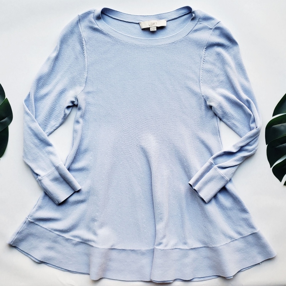 Loft 3/4 Sleeve Loose Knit Top